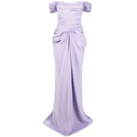 ana radu robe longue à épaules dénudées - violet