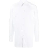 dunhill chemise en coton à manches longues - blanc