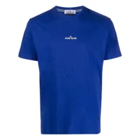 stone island t-shirt en coton à logo imprimé - bleu
