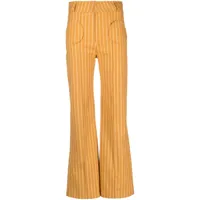 destree pantalon yoshitomo à rayures - jaune