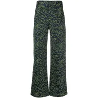 destree pantalon yoshitomo en jacquard - vert