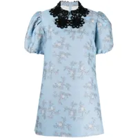 macgraw robe courte esmeralda à motif en jacquard - bleu