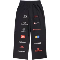 balenciaga pantalon de jogging top league en coton - noir