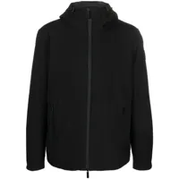 woolrich veste zippée à patch logo - noir
