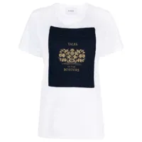 barrie t-shirt en coton à patch logo - blanc