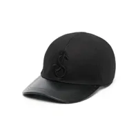 jil sander casquette à logo brodé - noir