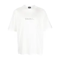 giorgio armani t-shirt en coton à logo imprimé - blanc