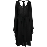styland robe courte à design drapé - noir