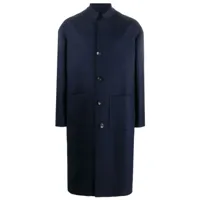 kiton manteau à col italien - bleu