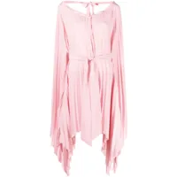 styland robe courte à design plissé - rose