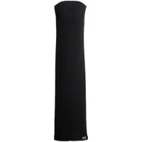 marc jacobs robe tube en maille nervurée - noir