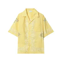 john elliott chemise camp à motif cachemire - jaune