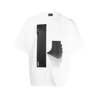 kolor t-shirt en coton à logo imprimé - blanc