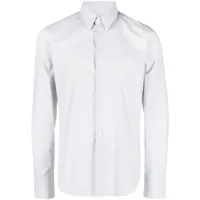 lanvin chemise en coton mélangé à rayures - blanc