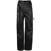 ottolinger pantalon droit à design asymétrique - noir