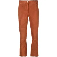 arma pantalon en daim à coupe courte - orange
