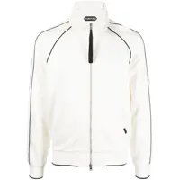 tom ford veste zippée à patch logo - blanc