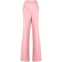ottolinger pantalon en coton biologique à taille haute - rose