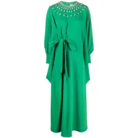 huishan zhang robe-caftan louise longue - vert
