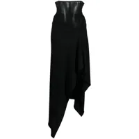 alessandro vigilante jupe mi-longue à design corset - noir