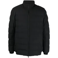 woolrich veste matelassée à patch logo - noir
