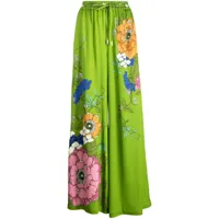 alemais pantalon olivia à fleurs - vert