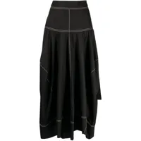 lee mathews jupe soho à coutures contrastantes - noir