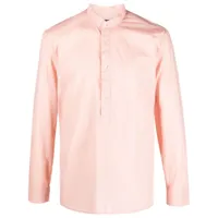 dondup chemise en coton à design sans col - rose