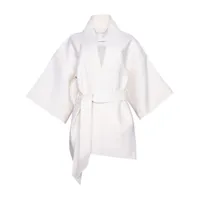 wardrobe.nyc manteau court à design portefeuille - blanc