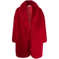 giuseppe di morabito manteau en fourrure artificielle à simple boutonnage - rouge