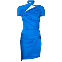 coperni robe courte drapée à design asymétrique - bleu