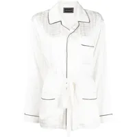 10 corso como chemise à taille ceinturée - blanc