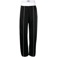 ssheena pantalon de jogging à patch logo - noir