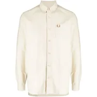 fred perry chemise à broderies - jaune