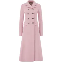 giambattista valli manteau en laine à boutonnière croisée - rose