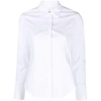 dondup chemise en coton stretch à col pointu - blanc