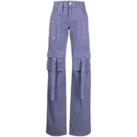 blumarine jean droit à poches cargo - violet