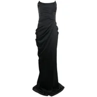 ana radu robe-bustier à design drapé - noir
