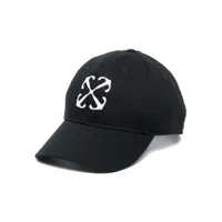 off-white casquette à logo brodé - noir