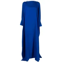 taller marmo robe longue mila à rayures - bleu