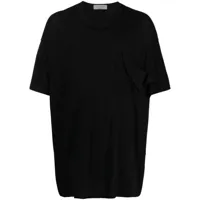 yohji yamamoto t-shirt en coton à col rond - noir