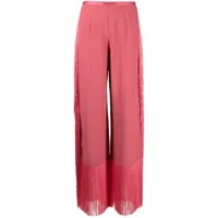 taller marmo pantalon droit nevada à franges - rose