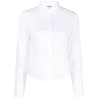 dondup chemise cintrée à manches longues - blanc