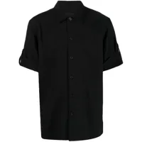 helmut lang chemise boutonnée à manches courtes - noir