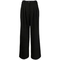 rachel gilbert pantalon ample brae à plis - noir