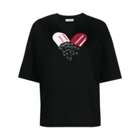 rabanne t-shirt en jersey à imprimé graphique - noir
