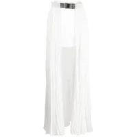 peter do jupe plissée à design superposé - blanc
