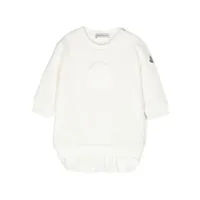 moncler enfant robe-sweat à design superposé - blanc