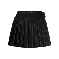 there was one jupe-short en laine à design plissé - noir