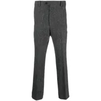 fursac pantalon de costume en laine à design chiné - gris